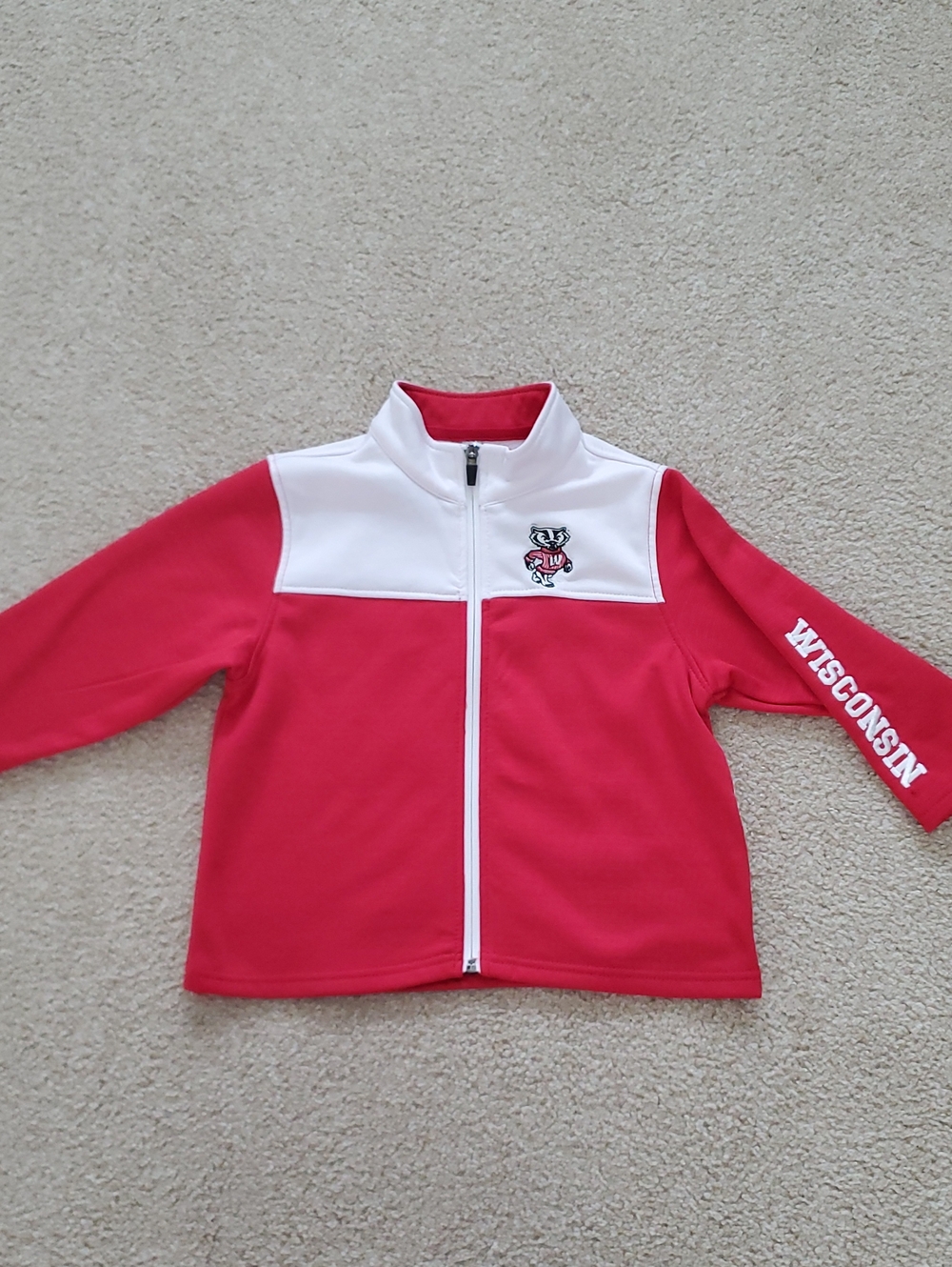 Wisconsin Badgers Zip Up Fleece Jacket Size 5T